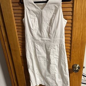 Brooks Brothers White Midi Dress